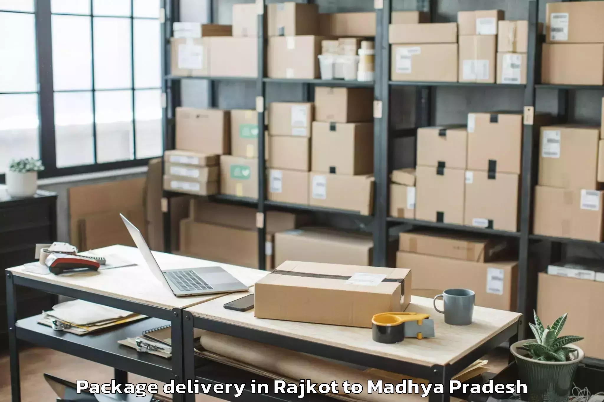 Easy Rajkot to Chhatarpur Package Delivery Booking